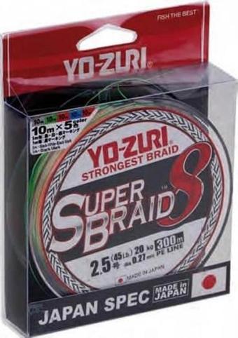 Yozuri Süper Braid 8X İp Misina MULTİCOLOR-0.21MM - 300MT - 13.5KG