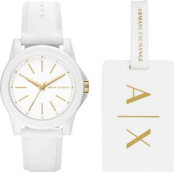 Armani Exchange AX7126 Kadın Set Kol Saati ve Valiz Etiketi