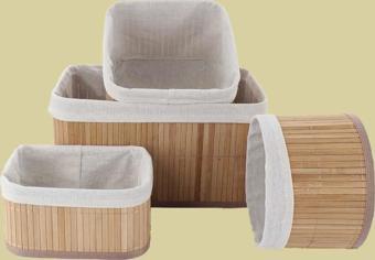 Bambu Organizer Sepet 4 Lü Sepet Takımı