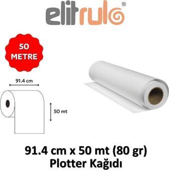 Elitrulo Plotter Kağıdı 91.4cm x 50mt 80gr