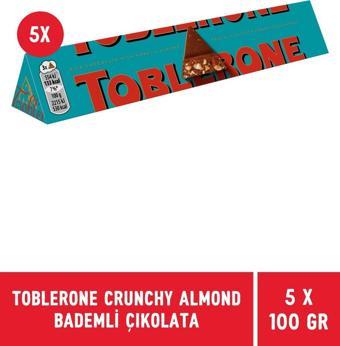 Toblerone Crunchy Almond Bademli Tablet Çikolata 100 gr - 6 Adet