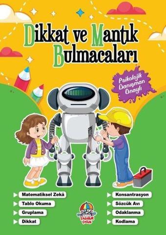 Dikkat ve Mantık Bulmacaları - Yeşil Kitap - Kolektif  - Yağmur Çocuk