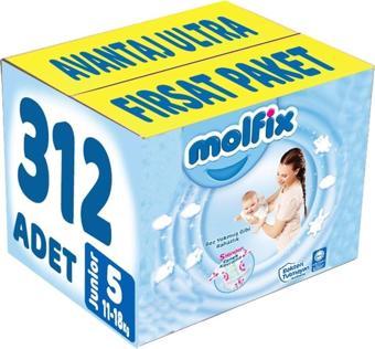 Molfix Bebek Bezi Beden:5 (11-18kg) Junior 312 Adet Avantaj Ultra Fırsat Pk