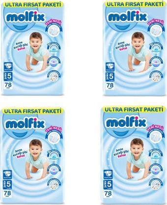 Molfix Bebek Bezi Ultra Fırsat Paketi 5 Numara 312'li