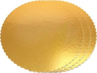 Turta Mendili / Pasta Altlığı Gold -Altın İnce Yuvarlak 24 cm 50 adet 