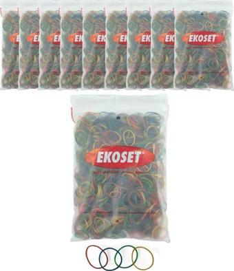 Renkli Küçük Paket Toka Lastiği 4 Renk 40mm 1000li 10 Paket