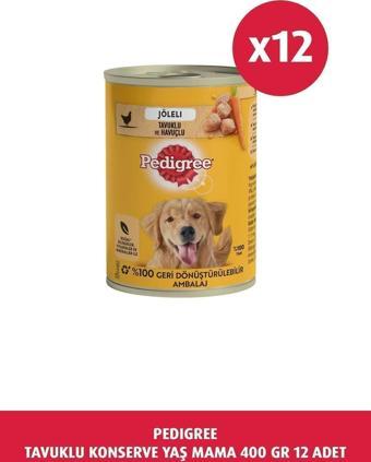 Pedigree Tavuklu Konserve Yaş Mama 400 G 12X