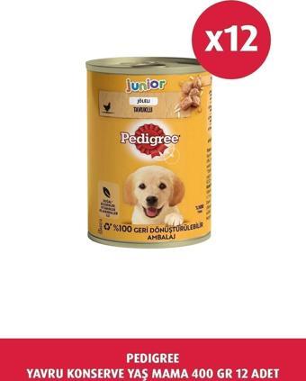 Pedigree Yavru Konserve Yaş Mama 400 G 12X