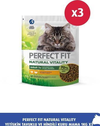 Perfect Fit Natural Vitality Yetişkin Tavuklu Ve Hindili Kuru Mama 1Kg 3X