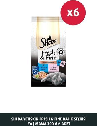 Sheba Fresh & Fine Balık Seçkisi Yaş Mama 300 G 6X