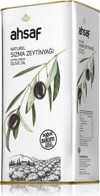 Ahsaf Soğuk Sıkım Zeytinyağı (Sızma) 5 lt