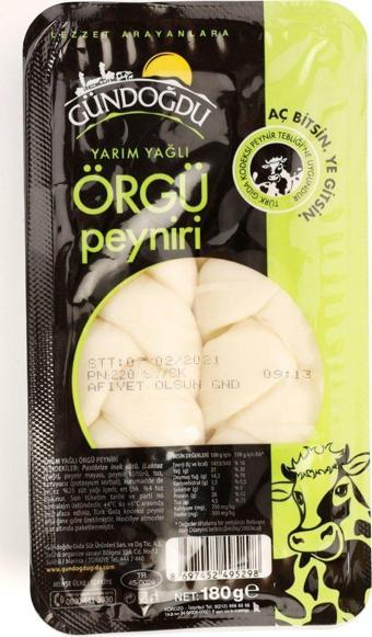 Gündoğdu Örgü Peyniri 180gr