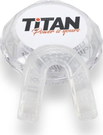 Titan Sport Silikon Dişlik Boks, Kickboks Muay ŞEFFAH Dişlik + Saklama Kabı