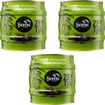 Şems Siyah Zeytin 351-380 Kalibre 2000gr 3'lü