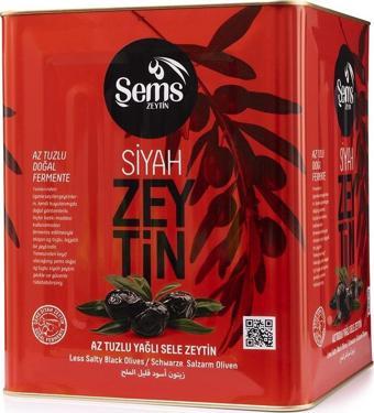 Şems Siyah Zeytin Yağlı Sele 291-320 Kalibre İri Zeytin 10 KG