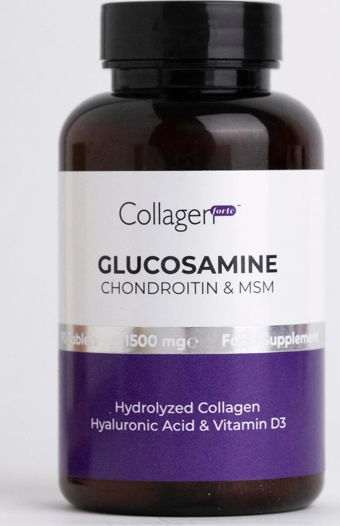 Collagen Glucosamine, Chondroitin & Msm, Hidrolize Kolajen, Vitamin D3, 1500 mg x 90 Tablet