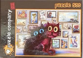 Kedi Temalı 500 Parça Mini Puzzle  Minyatür Puzzle Serisi