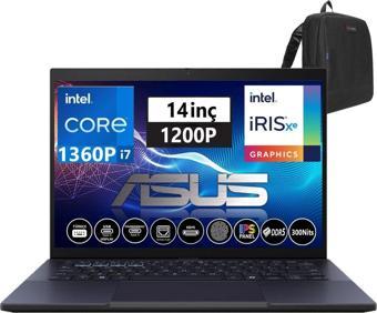 Asus Expertbook B3404CVA-I7161TBB0D Intel Core I7 1360P Ddr5 32GB 2tb SSD 14" Fullhd + IPS Freedos Taşınabilir Bilgisayar I7161TBB0D09 + Weblegelsin Çanta