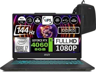 MSI CYBORG 15 Intel Core i7 13620H 16GB 512GB SSD RTX4060 Freedos 15.6" FHD 144Hz A13VF892XTRWF01 + Zetta Çanta