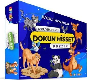 Artenino Sevimli Hayvanları 12 Büyük Parça Dokun Hisset Puzzle