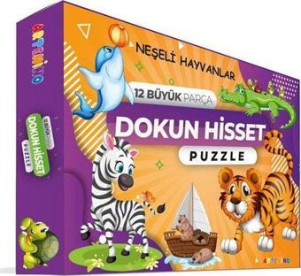 Artenino Neşeli Hayvanları 12 Büyük Parça Dokun Hisset Puzzle