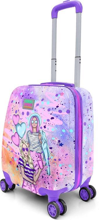 Coral High Kids Fashion Girl Desenli Çocuk Valizi 16773