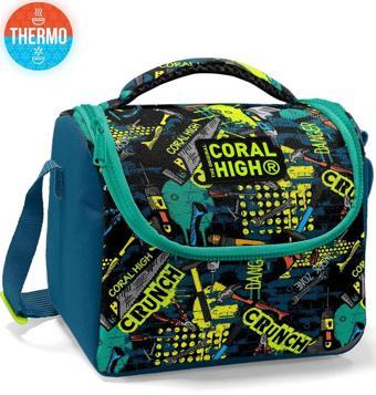 Coral High Kids Nefti Siyah Tamir Seti Desenli Thermo Beslenme Çantası 11830