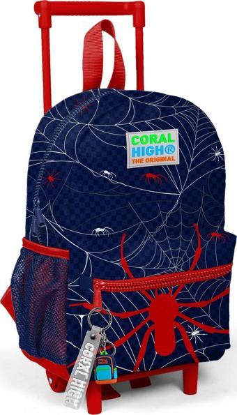 Coral High Kıds Örümcek Desenli Çekcek Anaokul Çantası 24017
