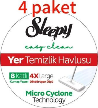 Sleepy Yüzey Temizleme Havlusu, 4 Xl 8 Kat, 4 Adet, Dayanıklı Özel Ambalaj