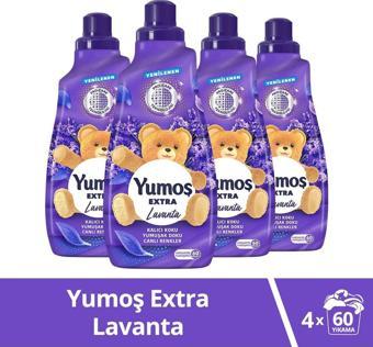 Yumoş Extra Konsantre Çamaşır Yumuşatıcısı Lavanta 1440 ml 60 Yıkama 4 Adet