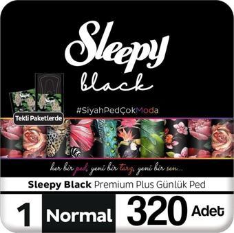 Sleepy Black Premium Plus Günlük Ped Normal 8X40=320 Adet Ped