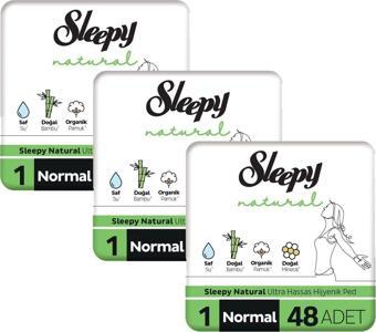 Sleepy Natural Ultra Hassas Hijyenik Ped Normal 144 Adet Ped