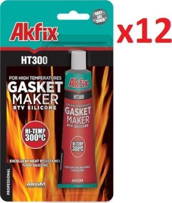 Akfix Ht300 Yüksek Isı Silikonu Sıvı Conta 50 Ml Kırmızı (1 Koli - 12 Adet)