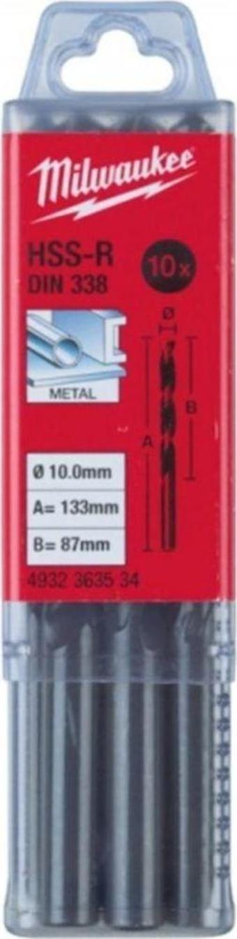 Milwaukee Hss-r Metal Matkap Ucu (10'LU PAKET) 4.5x80mm T4932363479