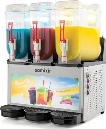 SAMIXIR Slush Triple Allure Meyve Suyu Dispenseri 12 L + 12 L + 12 L SLUSH36.IA