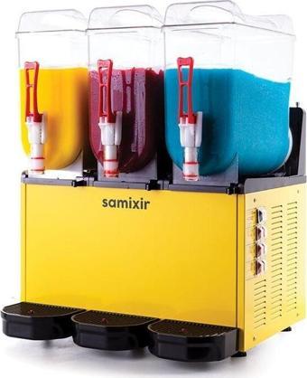 SAMIXIR Slush Triple Meyve Suyu Dispenseri 12 L + 12 L + 12 L SLUSH36.Y