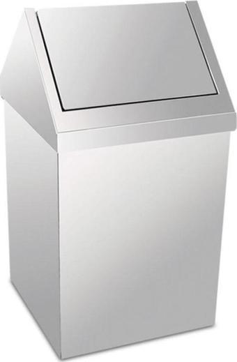 Krom Çatı Kapaklı Çöp Kovası 16 Litre