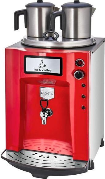 Remta 2 Demlikli Premium Jumbo Çay Makinesi 23 lt Şamandıralı (Şebekeden Su Alma)