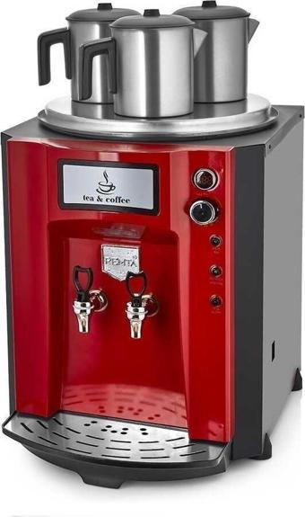 Remta Premium Kırmızı Çay Makinesi (Otomatik Su Almalı)