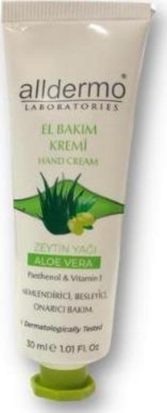 Alldermo El Kremi Aloe Vera ve Zeytinyağlı 30 ml