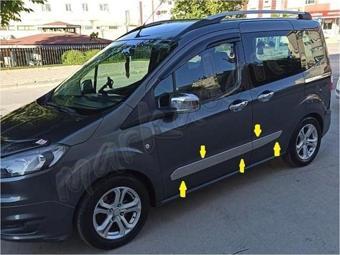 Markadan Ford Tourneo Courier Krom Yan Kapı Çıtası 2014-2023 4 Parça Paslanmaz Çelik