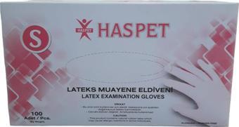 Haspet Latex Pudrasız Eldiven Small 100'lü