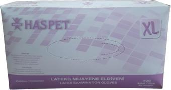 Haspet Latex Pudrasız Eldiven XLarge 100'lü