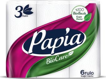 Papia Biocare 3 Katlı Kağıt Havlu 6 Rulo