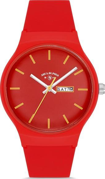 Aqua Di Polo 1987  Kırmızı Unisex Silikon Kol Saati APWR031818