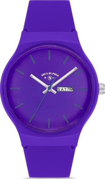 Aqua Di Polo 1987  Mor Unisex Silikon Kol Saati APWR031817