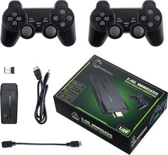 Cosmostech 4K Ultra HD Game Stick Lite , Retro Atari Video Oyunlu Gaming Oyun Konsolu , 2.4G Kablosuz Çift Kollu Gamepad