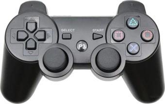 Cosmostech P3 Doubleshock PS3 Playstation 3 için Uyumlu Kablosuz Titreşimli Oyun Kolu Gamepad Joystick Controller Siyah