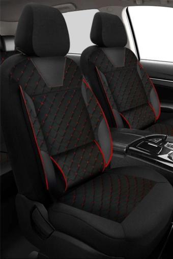 Nice Shop Hyundai Elantra Uyumlu Koltuk Kılıfı Genesa Serisi - Kırmızı