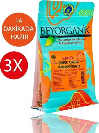 Beyorganik Organik Çabuk Çorba Karabuğdaylı 93Gr 3'Lü Paket 14 Dakikada Hazır